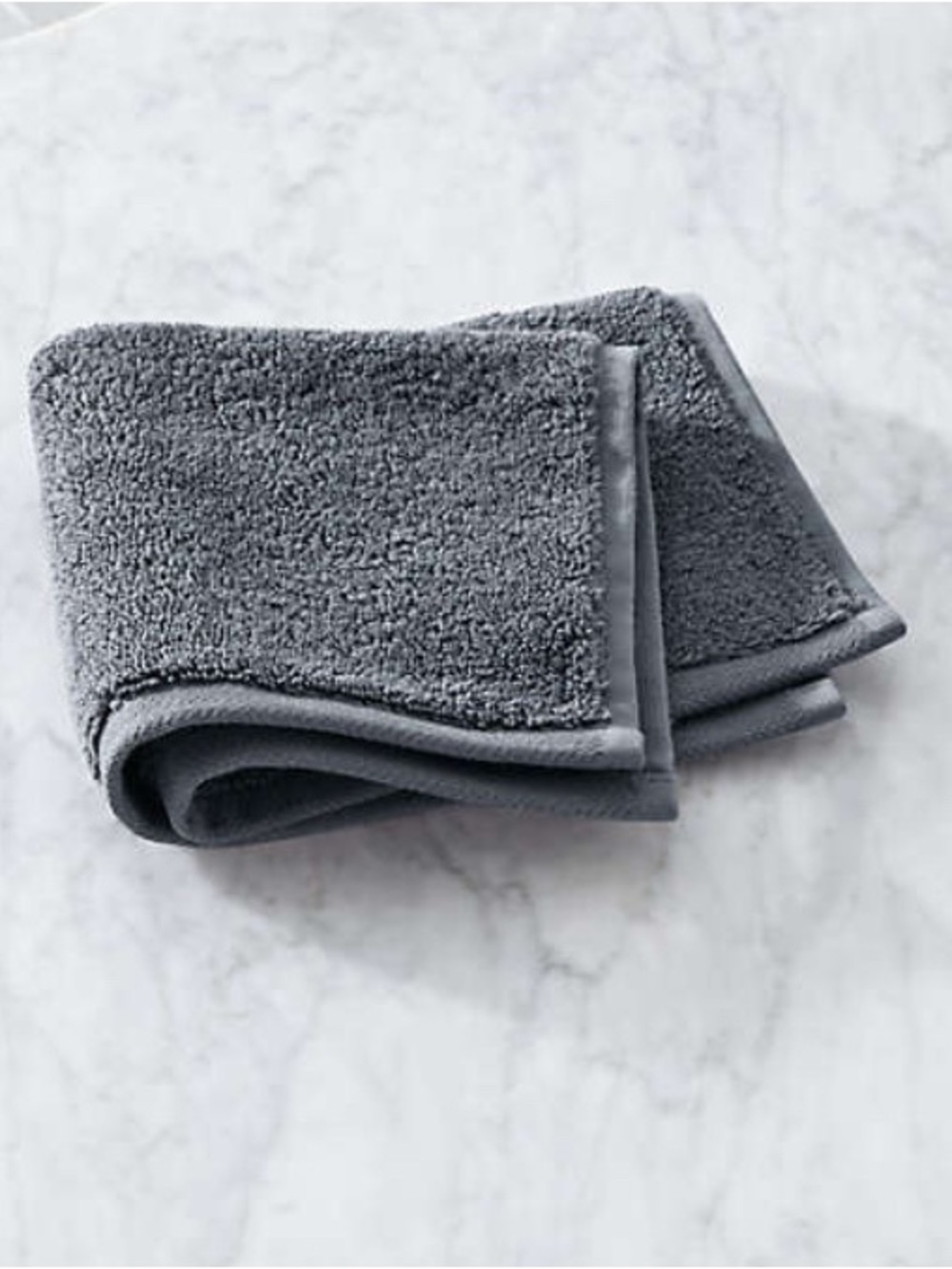 The Turkish Towel Company Slate Gray Washclothes Set of 4